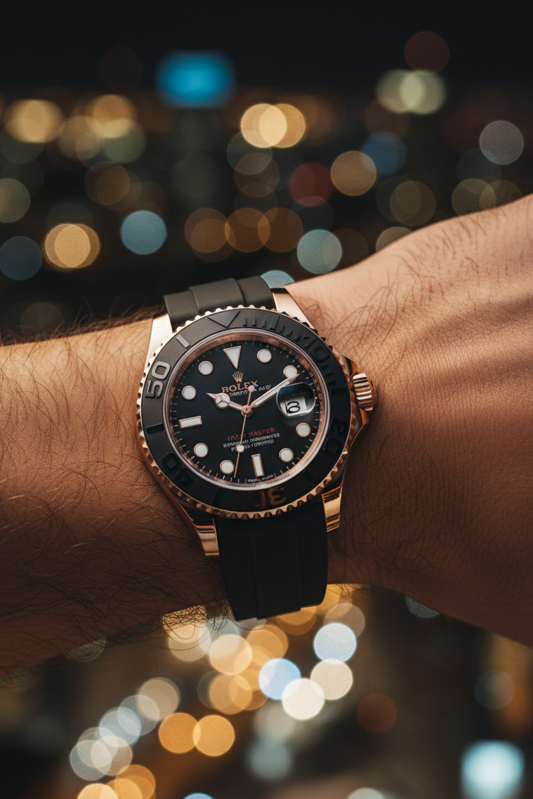 Rlx Yacht-Master Style Luxury Men’s Watch – Silver Case