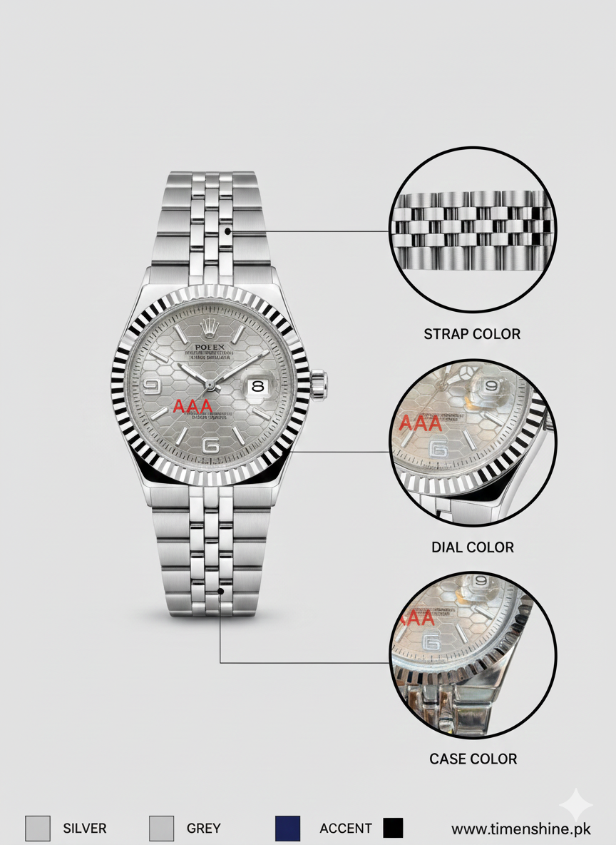 Classic Honeycomb Series – Stainless Steel Men’s Watch (Available in Multiple Colors)| Time n Shine