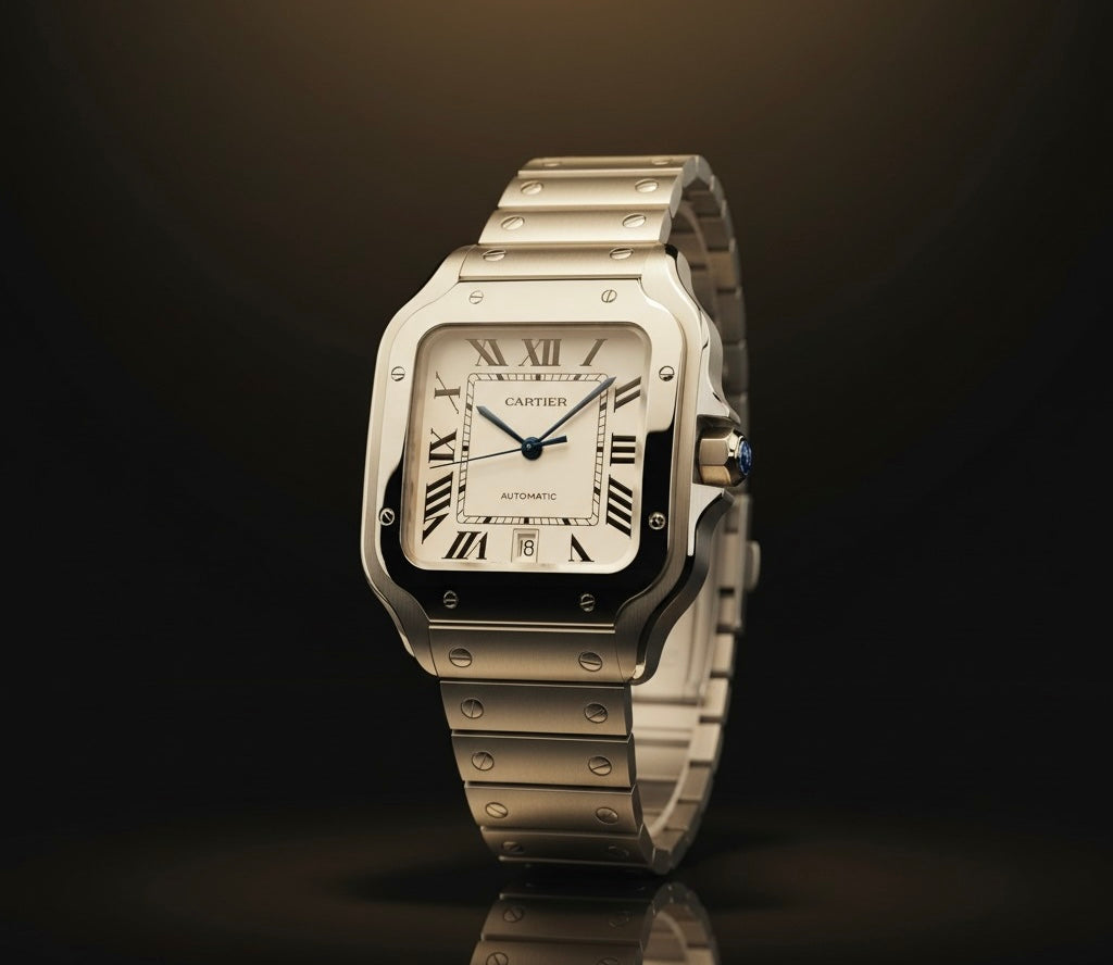 Cartier Centos Style Luxury Men’s Watch – Stainless Steel Bracelet, Silver Case, ,Premium Design