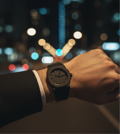 Black Arabic Aura Luxury Watch – Arabic Numerals