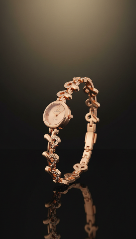 Time n Shine Ladies' Rose Gold Bracelet Watch | Dainty & Elegant
