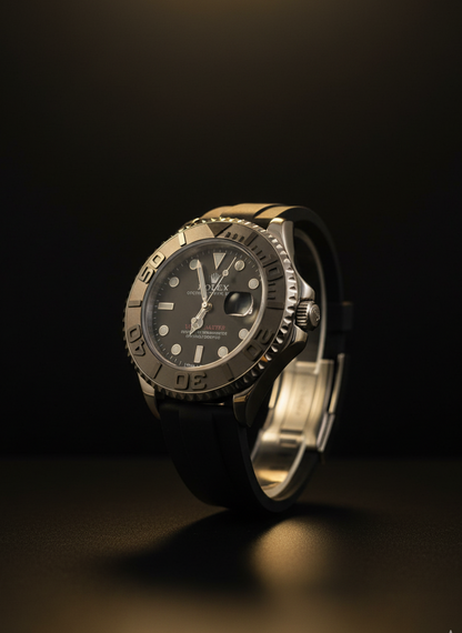 Rolex Yacht-Master Style Luxury Men’s Watch – Silver Case