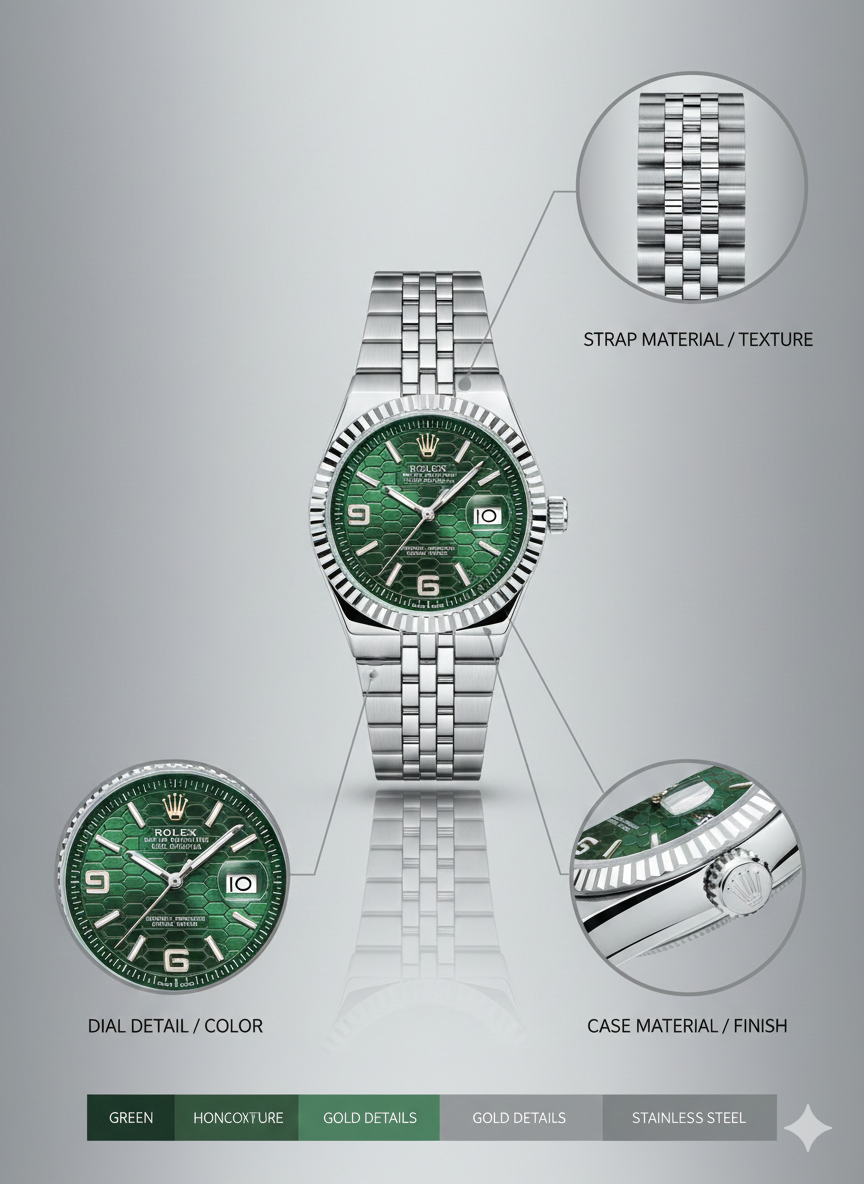 Classic Honeycomb Series – Stainless Steel Men’s Watch (Available in Multiple Colors)| Time n Shine