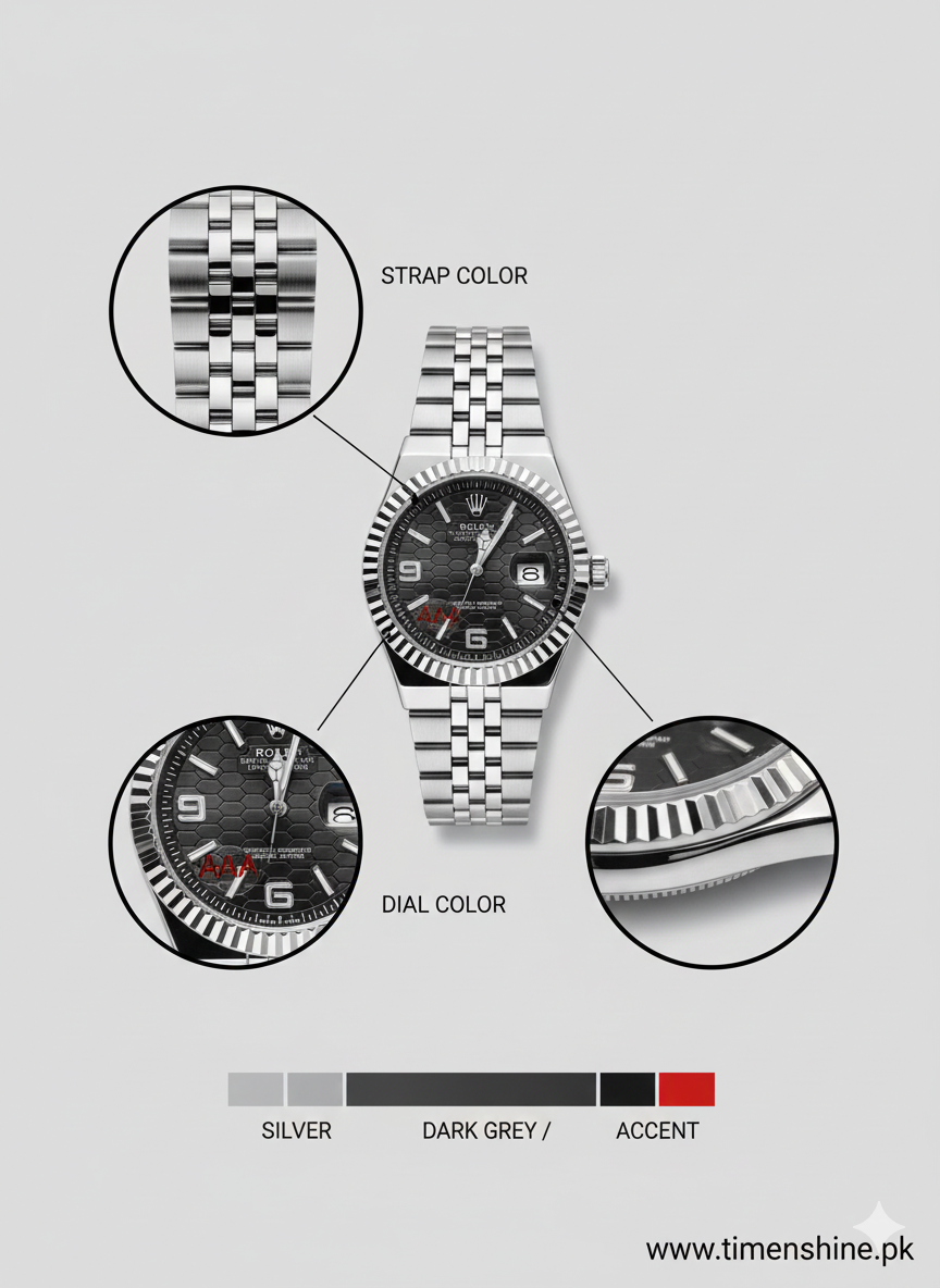 Classic Honeycomb Series – Stainless Steel Men’s Watch (Available in Multiple Colors)| Time n Shine