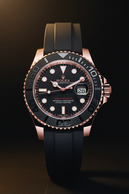 Rolex Yacht-Master Style Luxury Men’s Watch – Silver Case