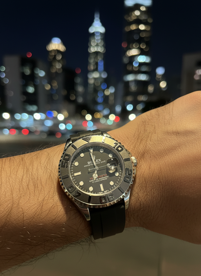 Rolex Yacht-Master Style Luxury Men’s Watch – Silver Case