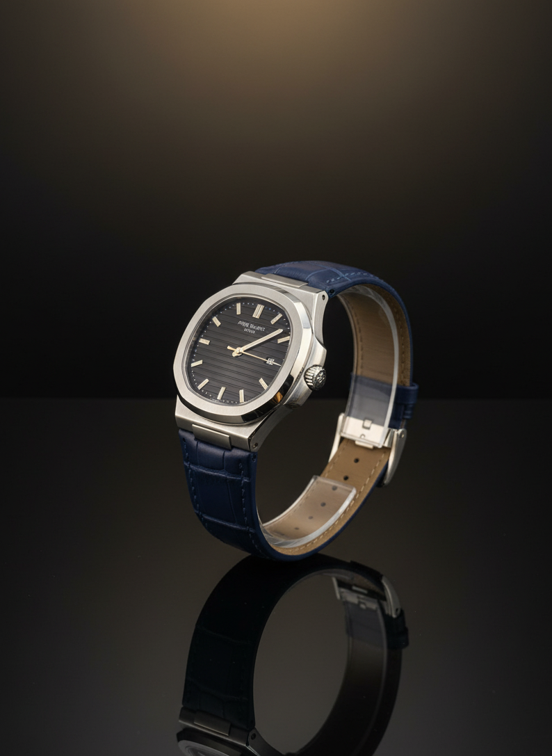 Patek Philippe Quartz Leather Strap Watch