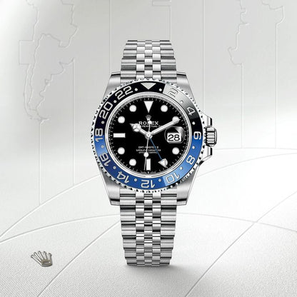 Rolex GMT-Master II Style Luxury Watch –  Dual-Tone Bezel, Stainless Steel Design
