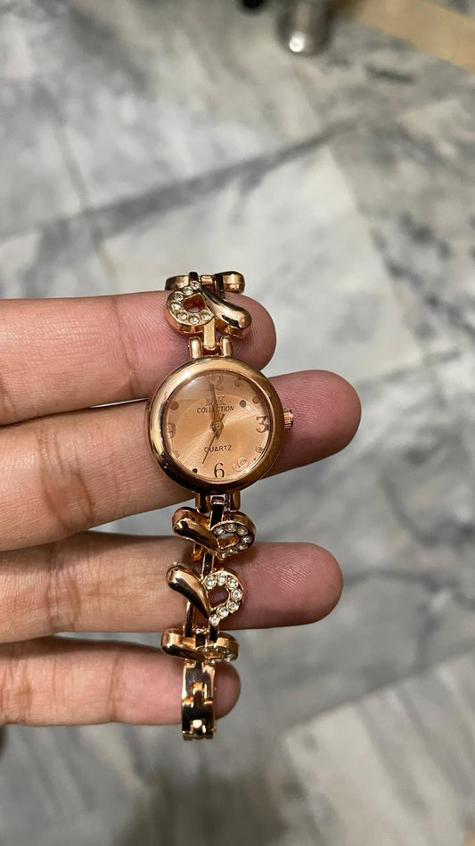 Time n Shine Ladies' Rose Gold Bracelet Watch | Dainty & Elegant